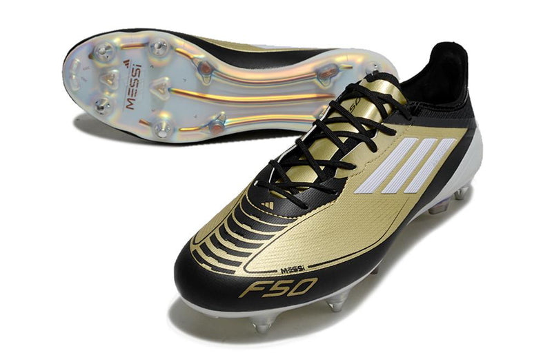 Chuteira Adidas F50 Messi Gold - (TRAVA MISTA)